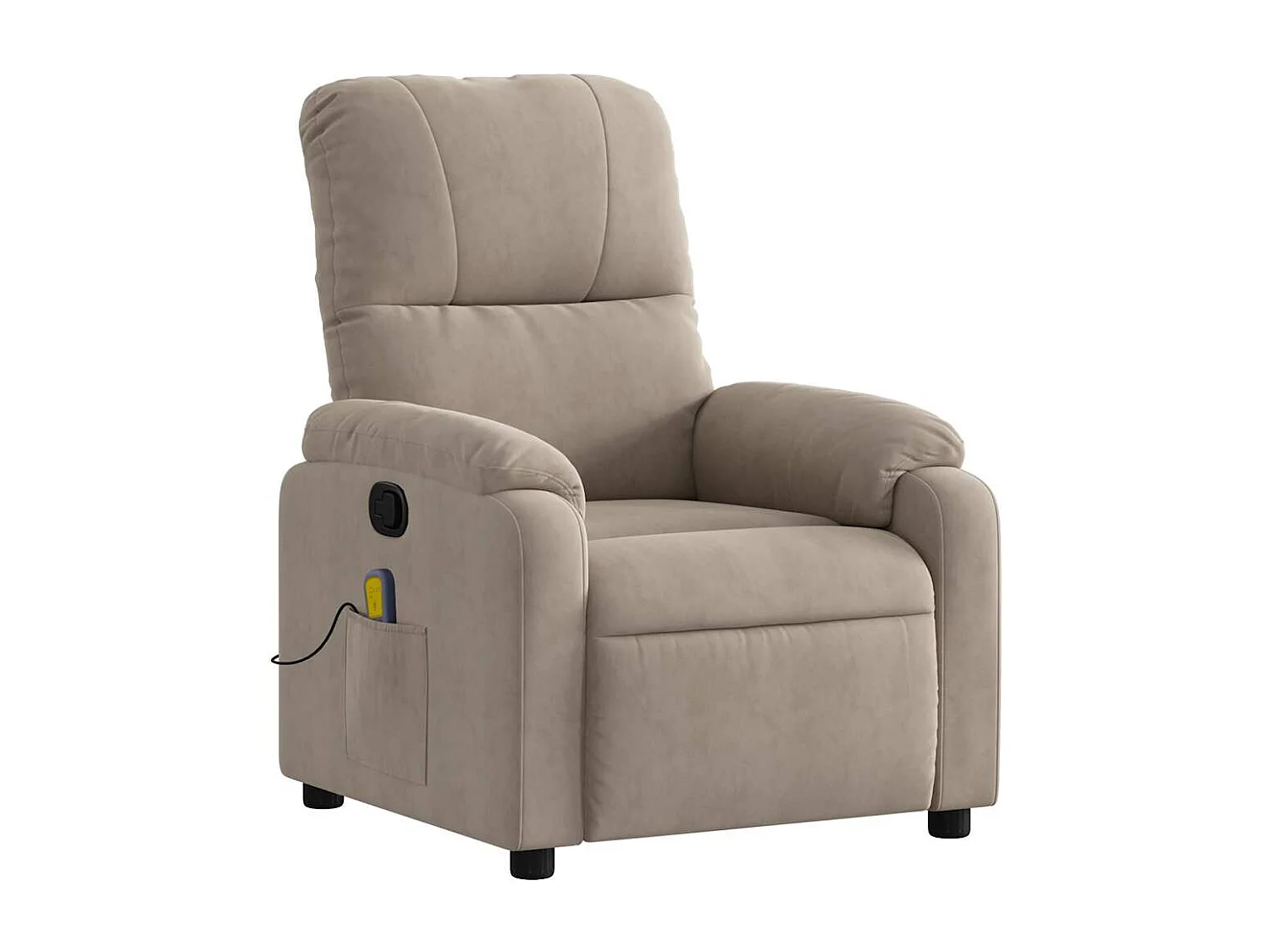 Fauteuil inclinable-Fauteuil salon de massage taupe tissu microfibre SHL5333
