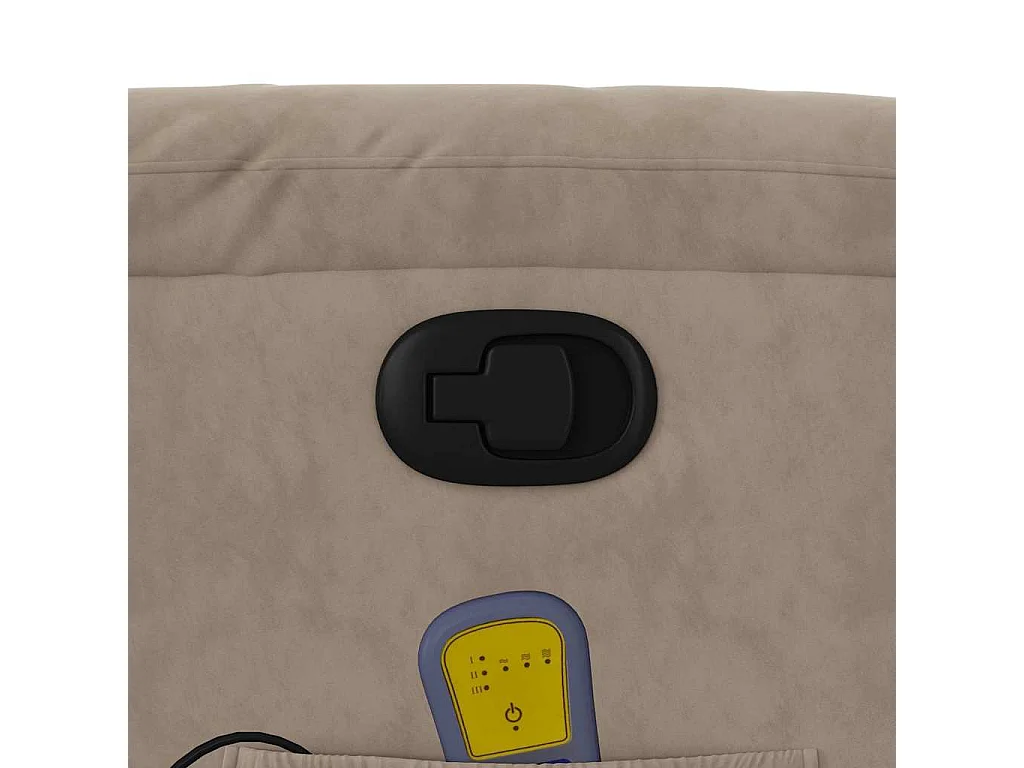 Fauteuil inclinable-Fauteuil salon de massage taupe tissu microfibre SHL5333