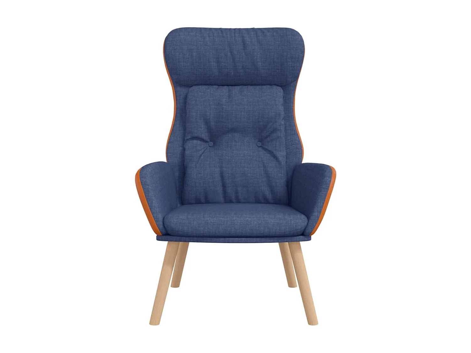 Relaxstoel | Fauteuil stof en PVC blauw