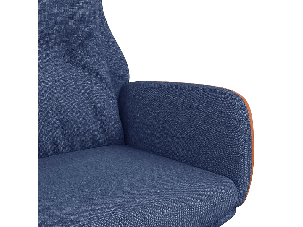 Relaxstoel | Fauteuil stof en PVC blauw