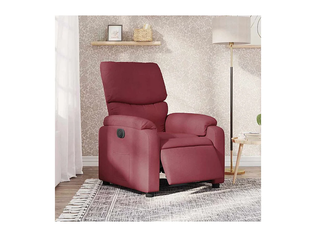 Sillón de relax | Silla | Sillón reclinable eléctrico tela rojo tinto SHL7951