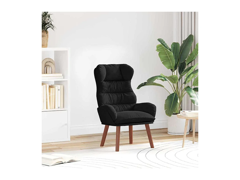 Sillón de relax | Silla Relax | Sillón de salón Negro 69x74x93 cm Terciopelo SHL3277