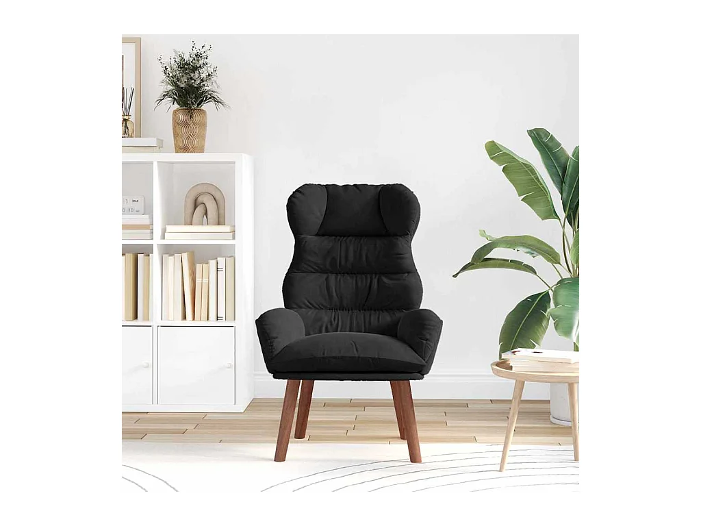 Sillón de relax | Silla Relax | Sillón de salón Negro 69x74x93 cm Terciopelo SHL3277