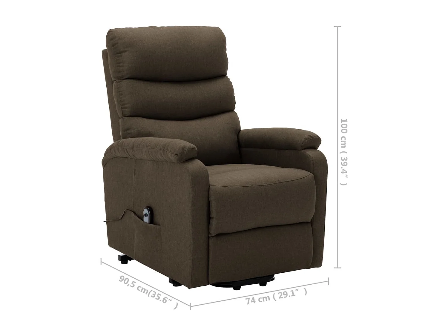 Aufstehsessel-Relaxsessel Braun Stoff SHL44674