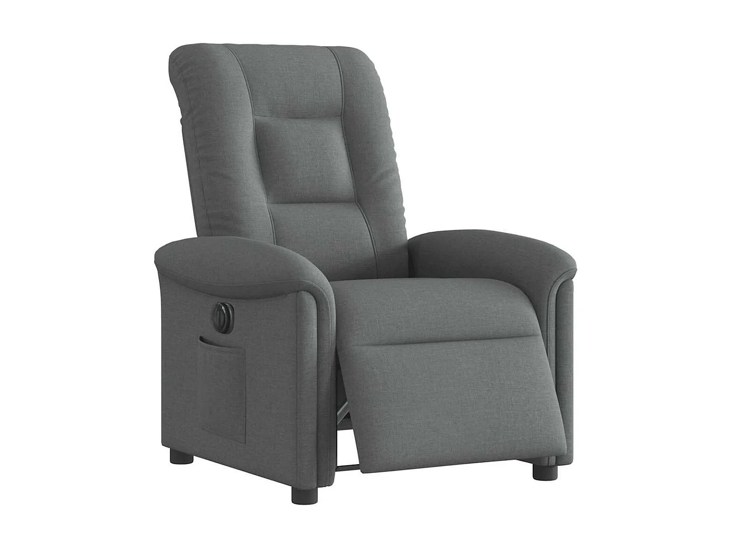 Relaxsessel Elektrisch | Lounge Sessel indoor Dunkelgrau Stoff SHL3241