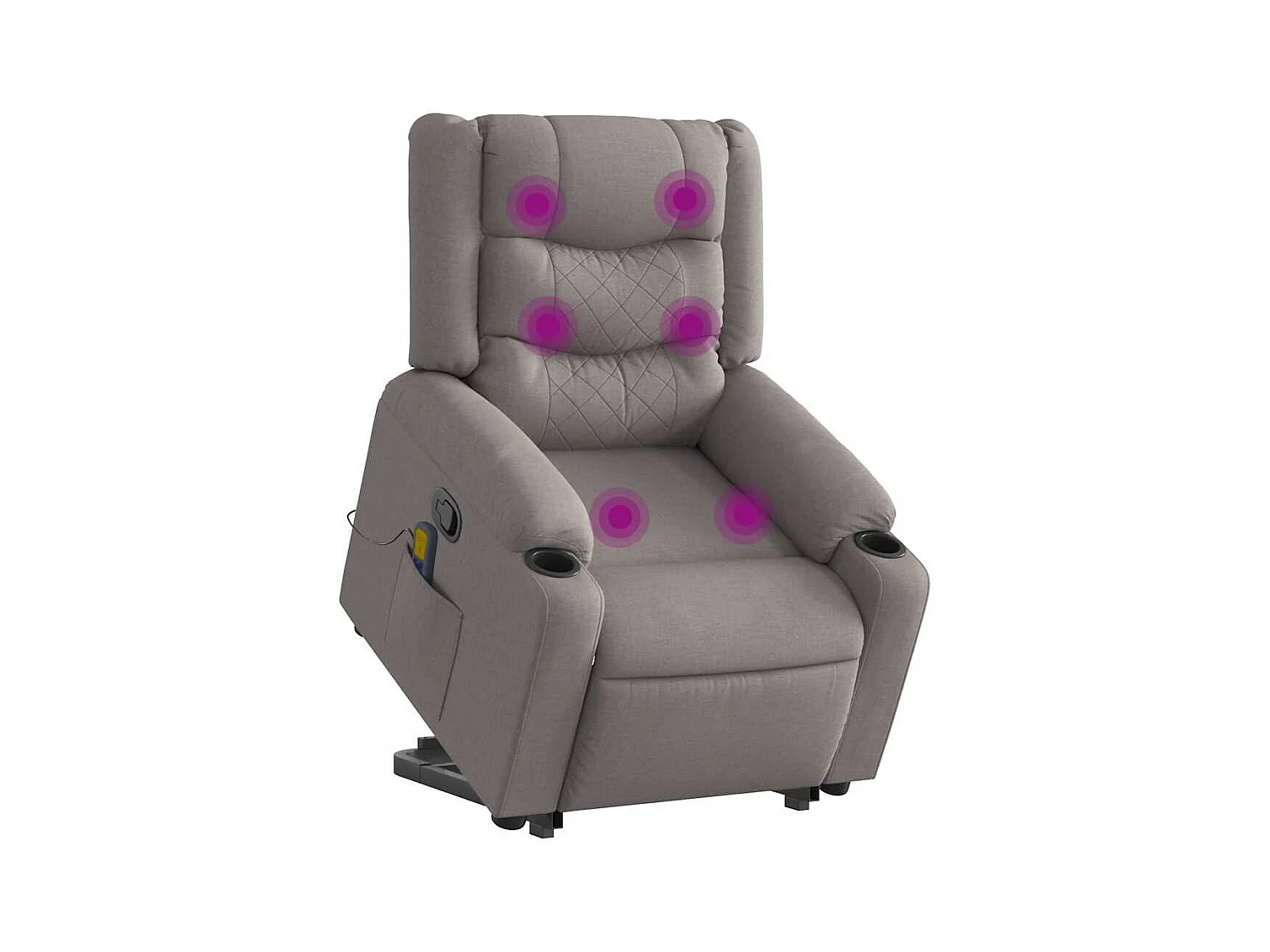 Sillón de relax | Sillón reclinable de masaje elevable tela gris taupé SHL8293