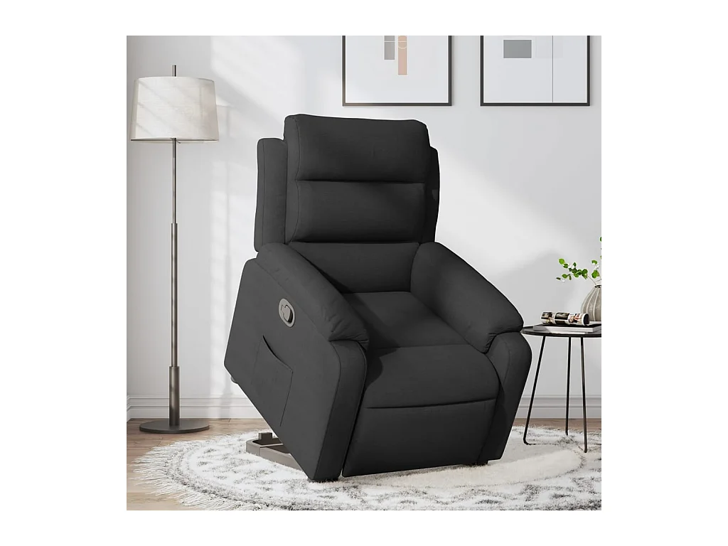 Sillón de relax | Silla | Sillón reclinable elevable tela negro SHL3359