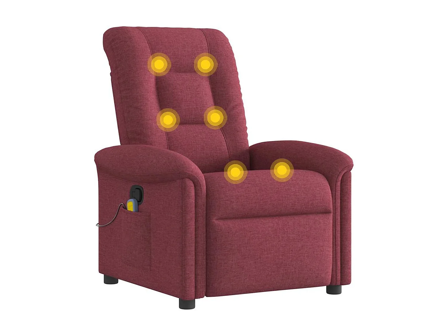 Sillón de salón | Silla | Sillón de masaje reclinable de tela color vino tinto SHL4692