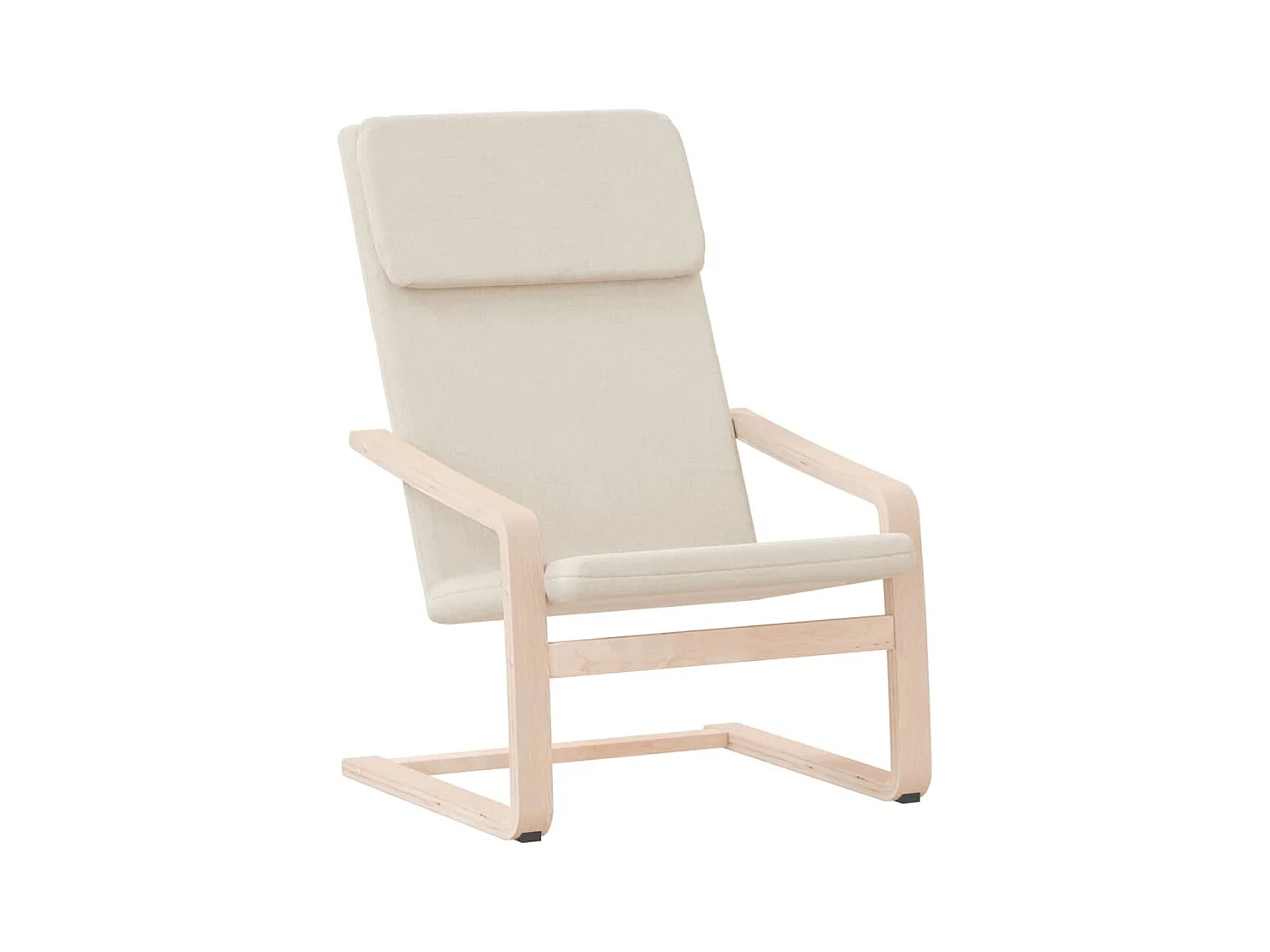 Chaise de relaxation-Fauteuil de Salon Crème Tissu SHL4721