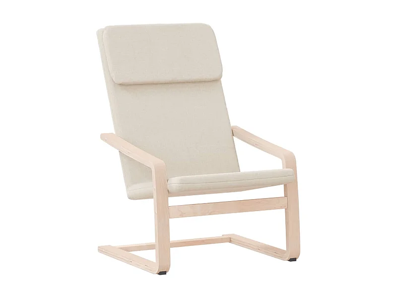 Chaise de relaxation-Fauteuil de Salon Crème Tissu SHL4721