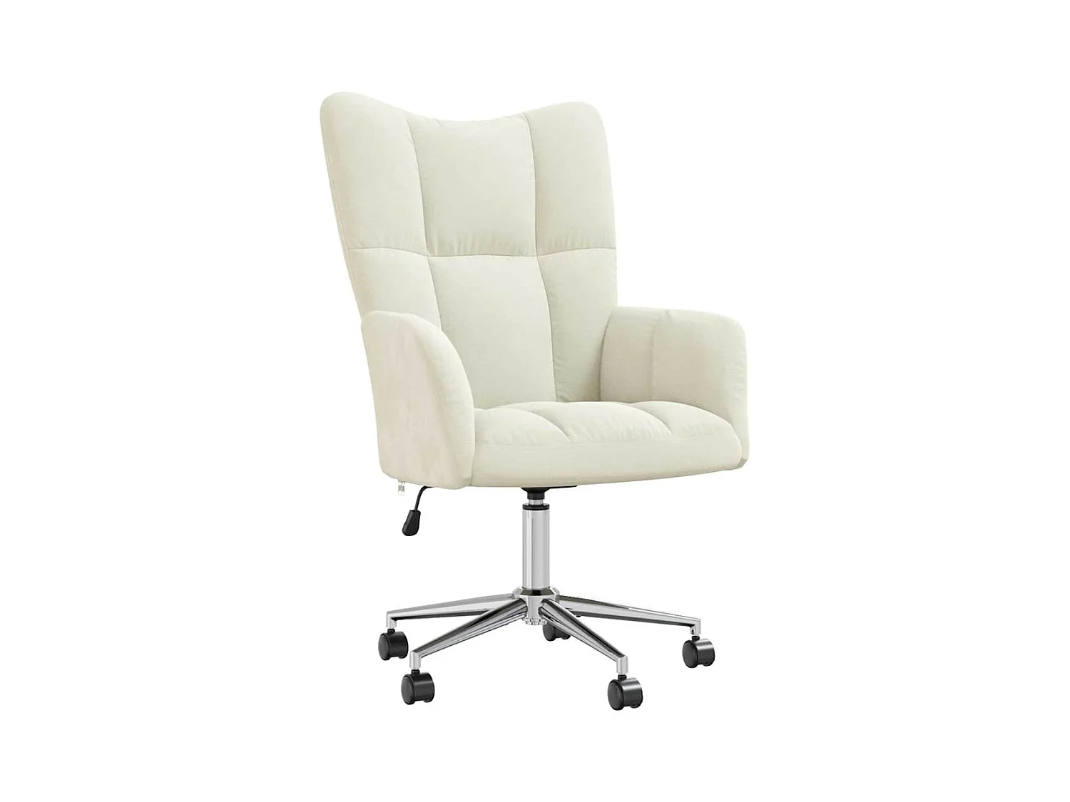 Sillón de relax | Silla de relax de terciopelo color blanco crema SHL6873