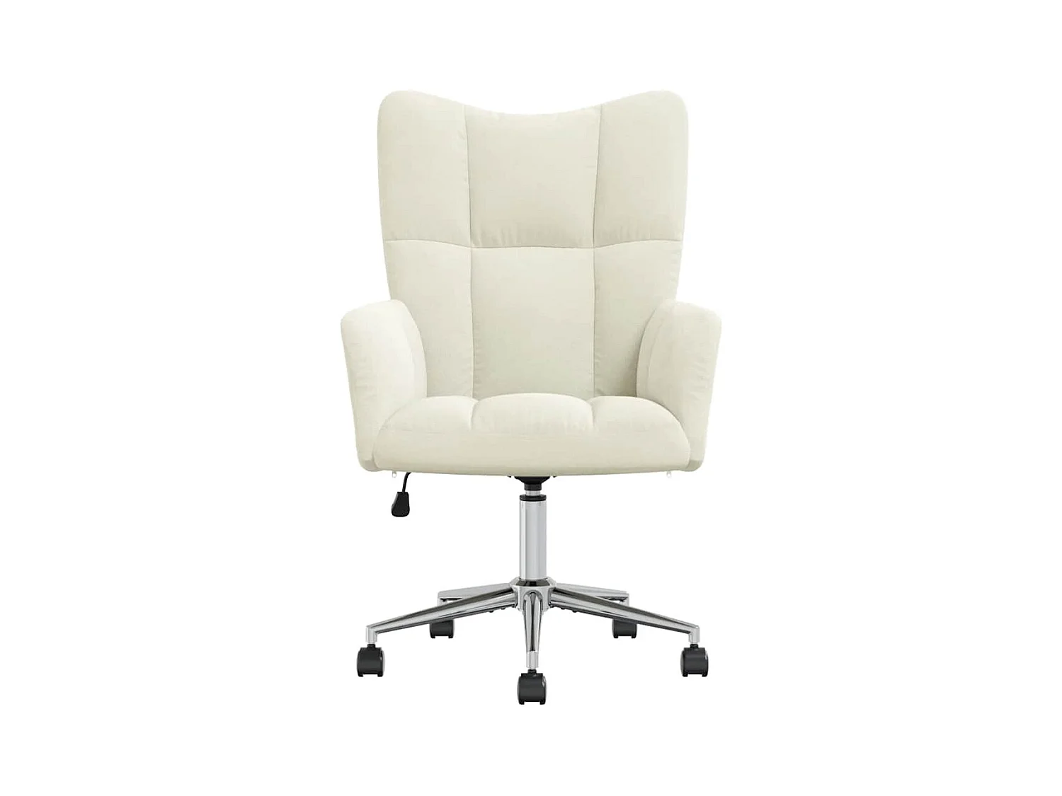 Sillón de relax | Silla de relax de terciopelo color blanco crema SHL6873