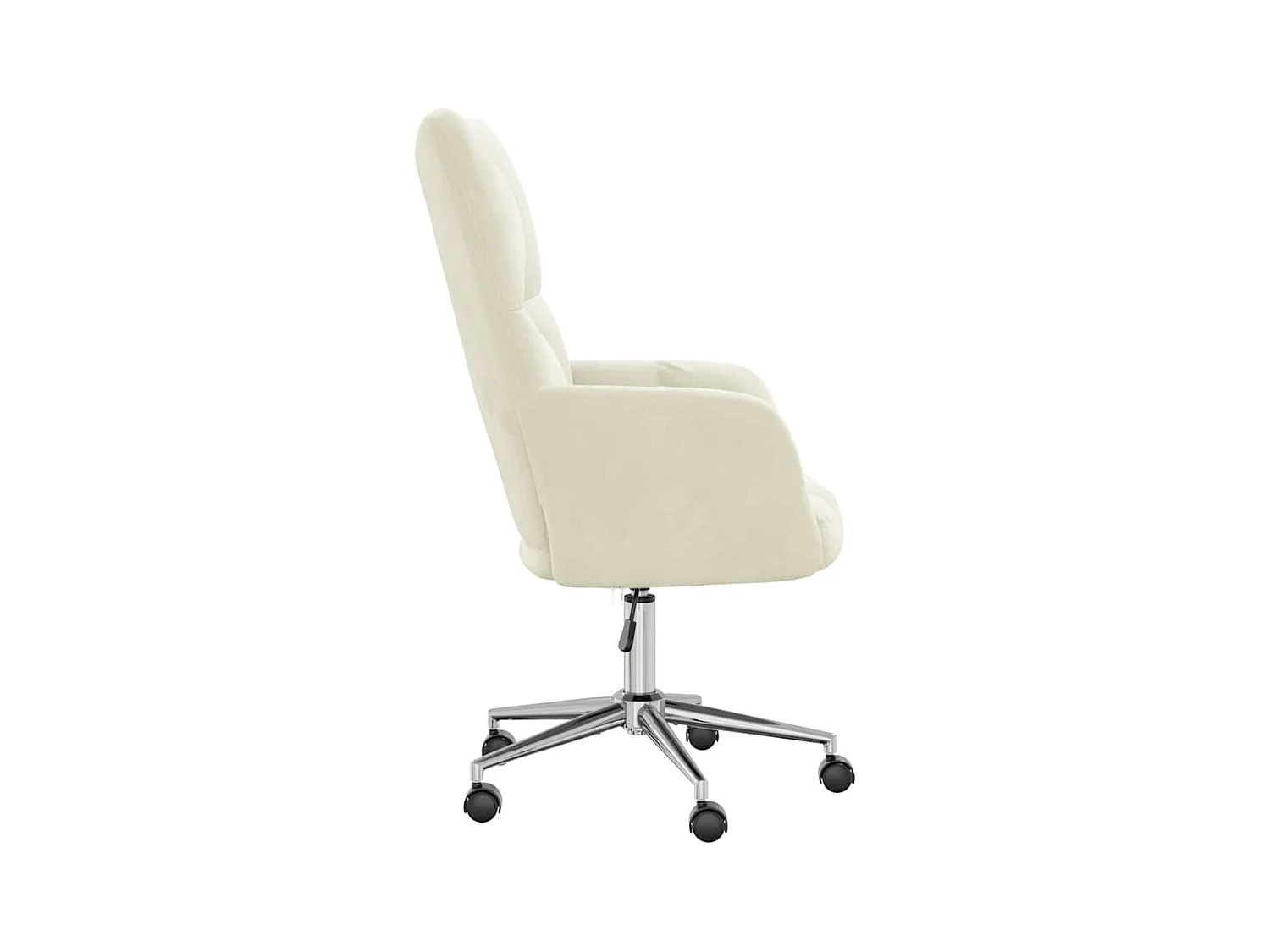 Sillón de relax | Silla de relax de terciopelo color blanco crema SHL6873
