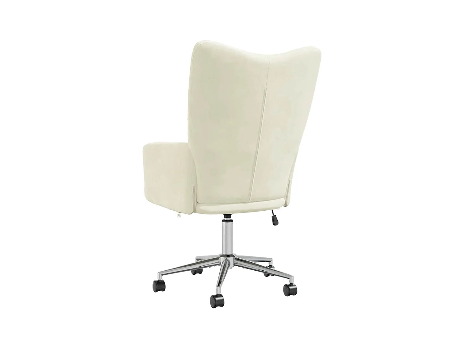 Sillón de relax | Silla de relax de terciopelo color blanco crema SHL6873
