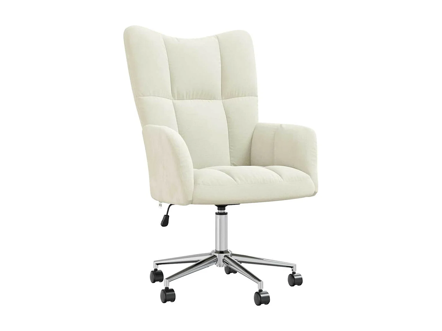 Relaxsessel | Lounge Sessel Cremeweiß Samt SHL56997