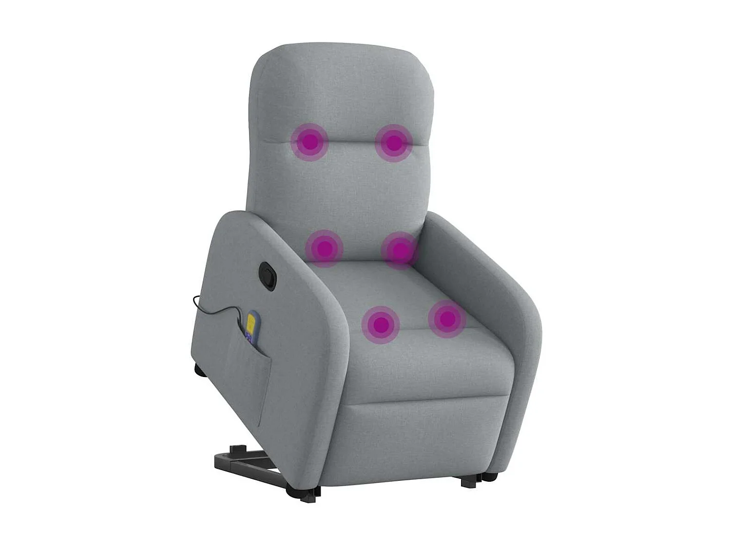 Fauteuil inclinable-Chaise de relax-Fauteuil de Massage Gris clair Tissu SHL4237