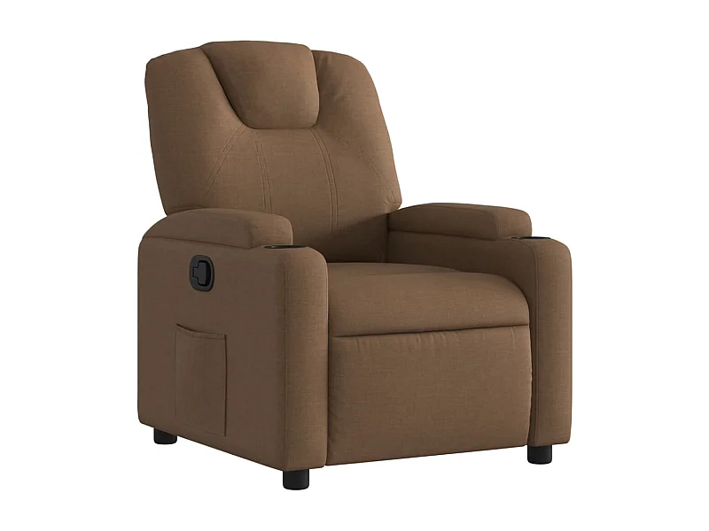 Fauteuil inclinable-Fauteuil salon Marron Tissu SHL4415