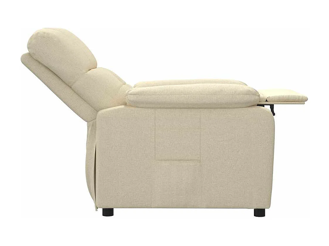 Poltrona Salotto | Sedia | Poltrona Reclinabile in Tessuto Crema SHL8781