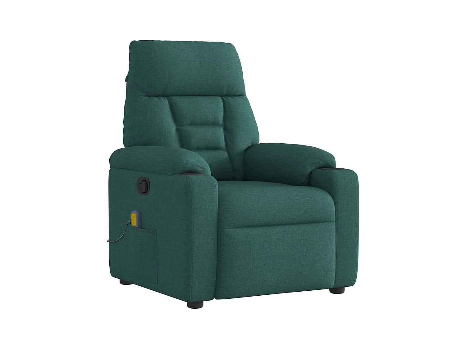 Fauteuil inclinable-Chaise de relax-Fauteuil de Massage Vert foncé Tissu SHL2499