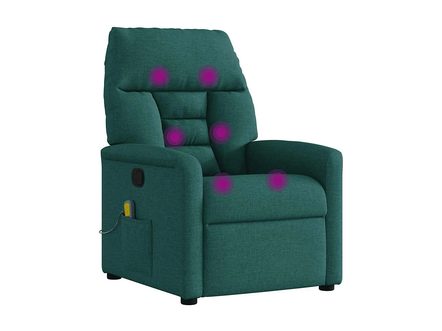 Sillón de salón | Silla | Sillón de masaje reclinable de tela verde oscuro SHL5279