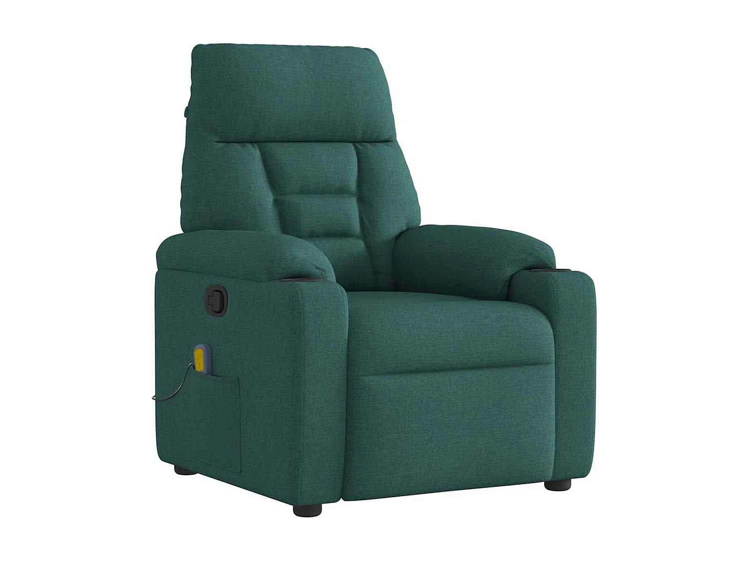 Fauteuil inclinable-Chaise de relax-Fauteuil de Massage Vert foncé Tissu SHL2499