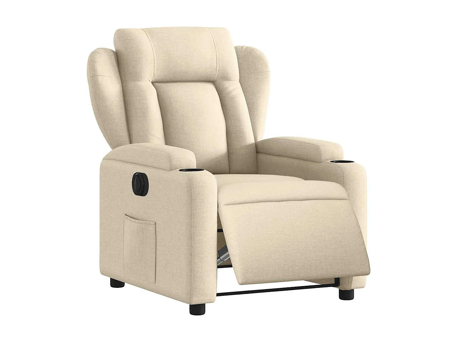 Relaxsessel Elektrisch | Lounge Sessel indoor Creme Stoff SHL61766