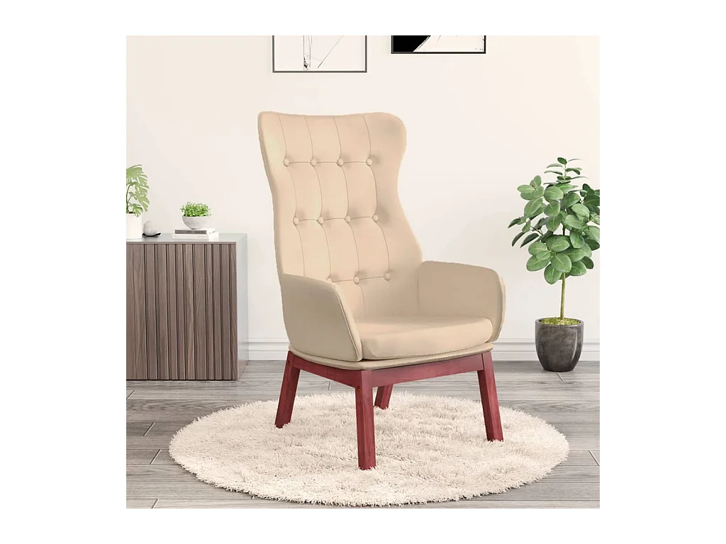 Sillón de relax | Silla de relax de tela color crema SHL6320