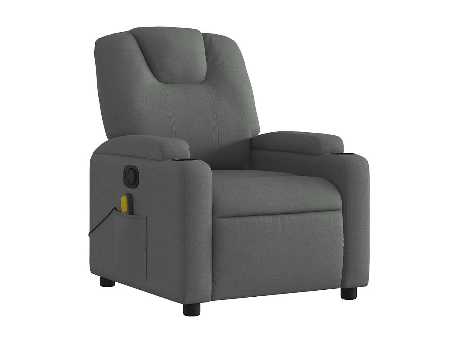 Fauteuil inclinable-Chaise de relax-Fauteuil de Massage gris foncé tissu SHL2949