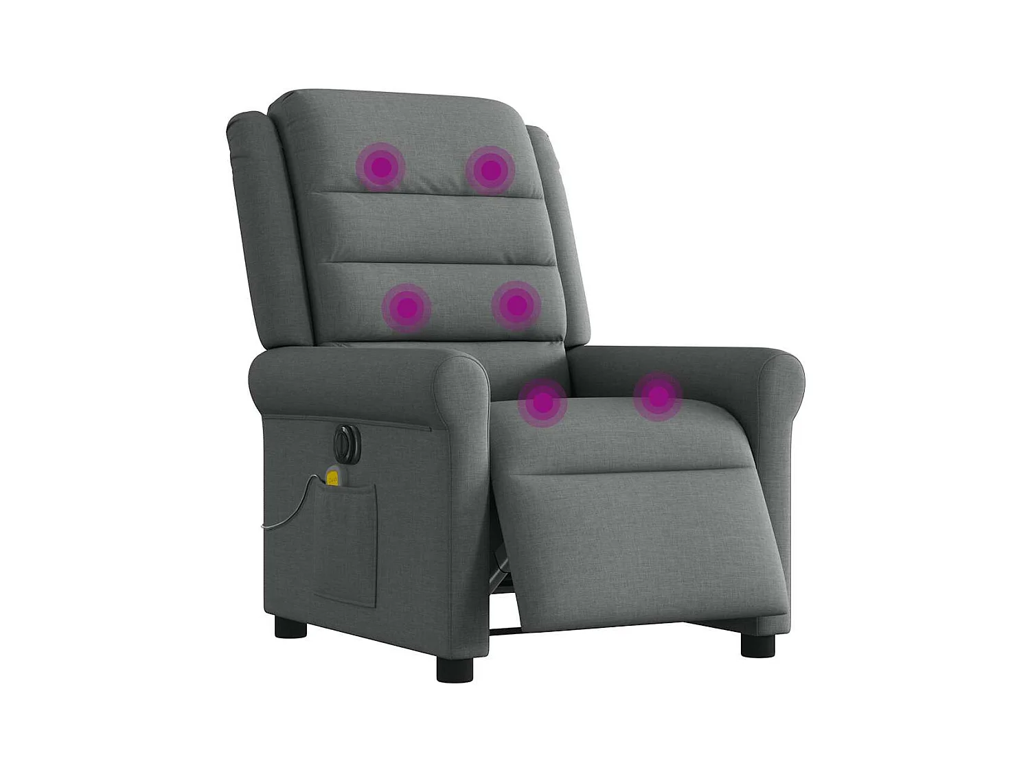 Sillón de relax | Sillón reclinable de masaje eléctrico tela gris oscuro SHL7154