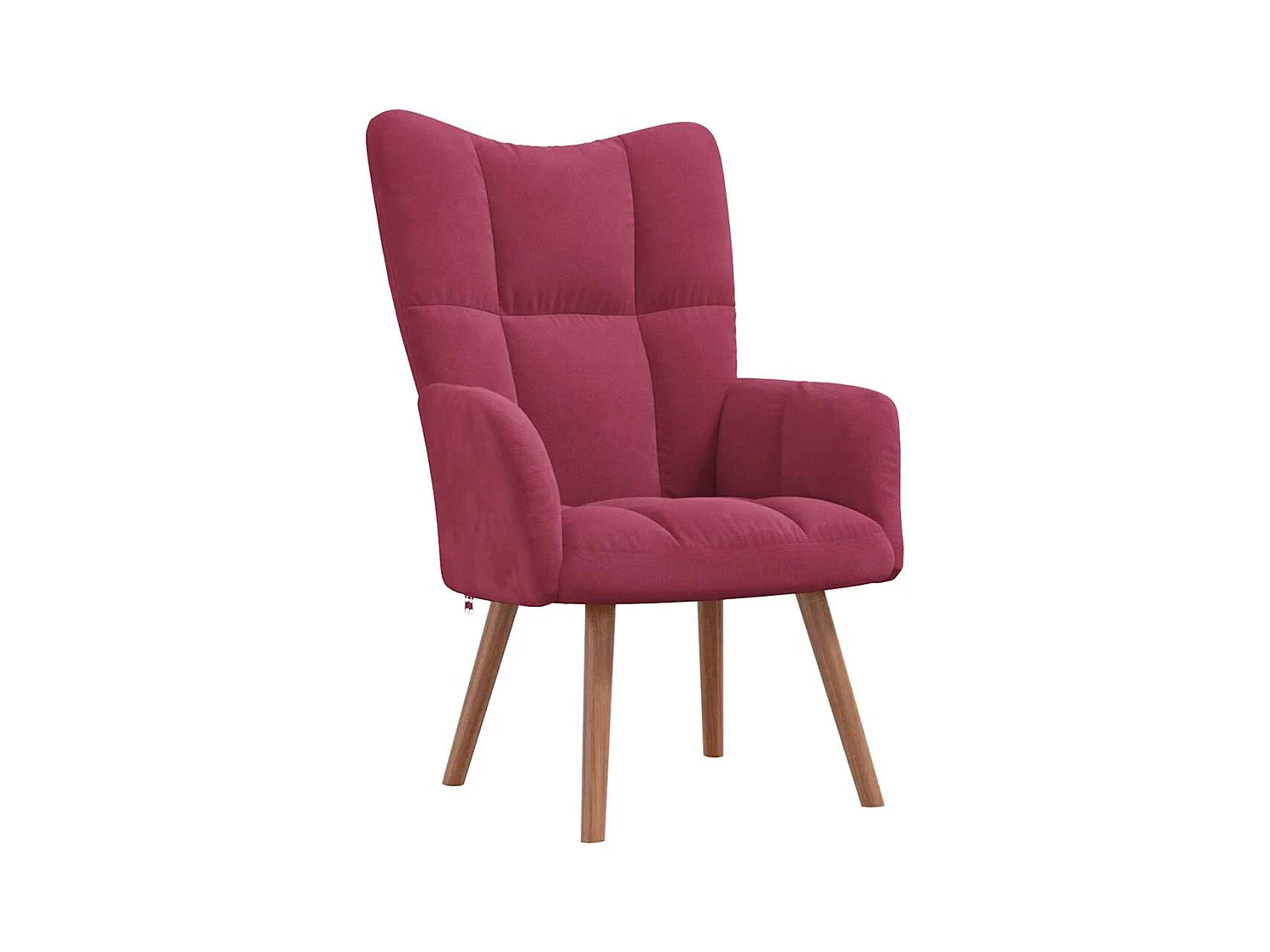 Chaise de relaxation-Fauteuil de Salon Rouge bordeaux Velours SHL4371