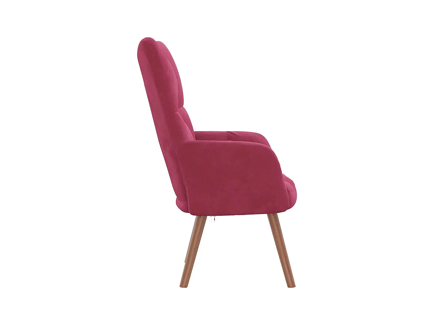 Chaise de relaxation-Fauteuil de Salon Rouge bordeaux Velours SHL4371