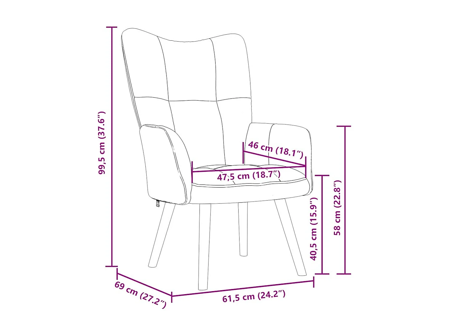 Chaise de relaxation-Fauteuil de Salon Rouge bordeaux Velours SHL4371