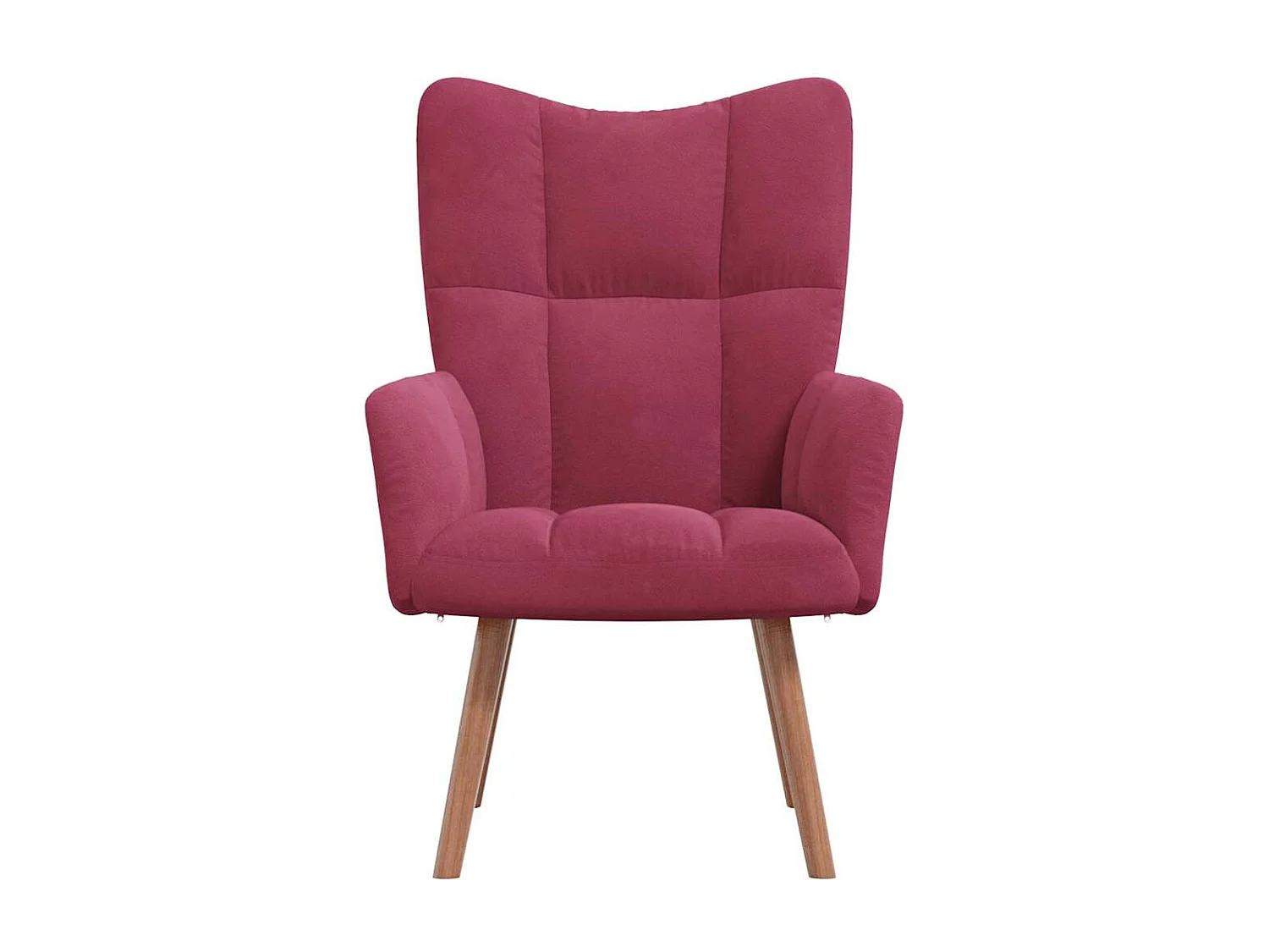 Chaise de relaxation-Fauteuil de Salon Rouge bordeaux Velours SHL4371