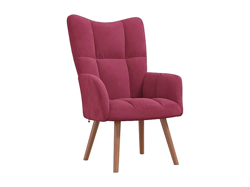 Chaise de relaxation-Fauteuil de Salon Rouge bordeaux Velours SHL4371
