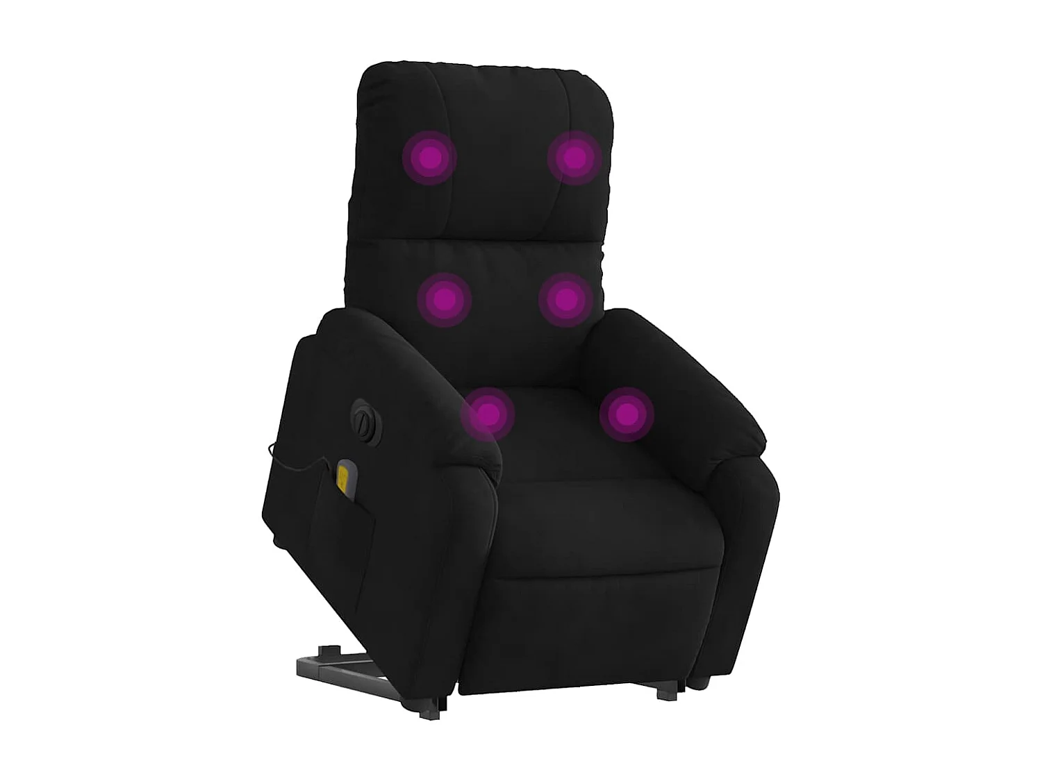 Fauteuil inclinable électrique-Chaise-Fauteuil de Massage noir tissu microfibre SHL1918