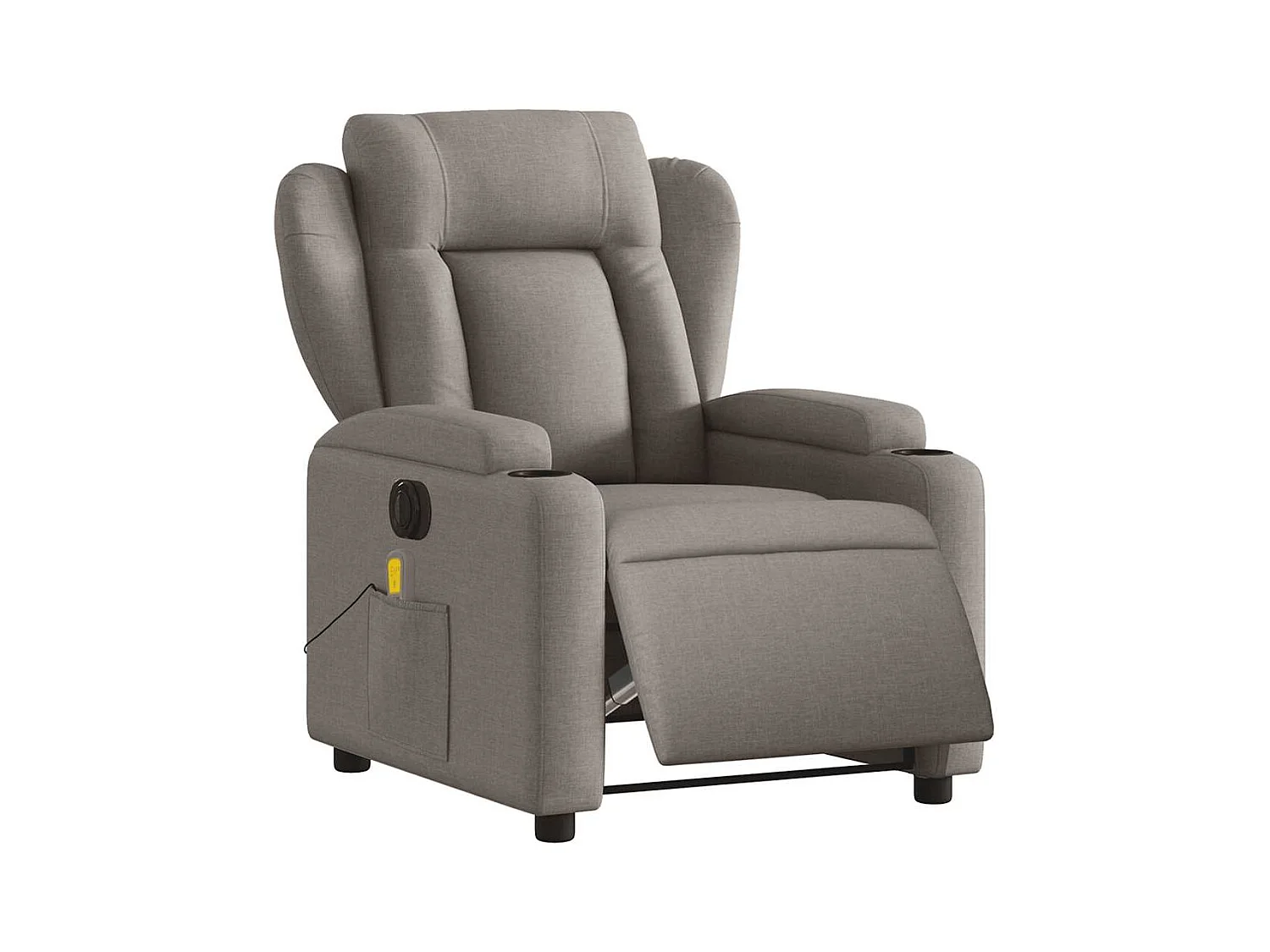 Sillón de relax | Sillón reclinable de masaje eléctrico tela gris taupe SHL5094