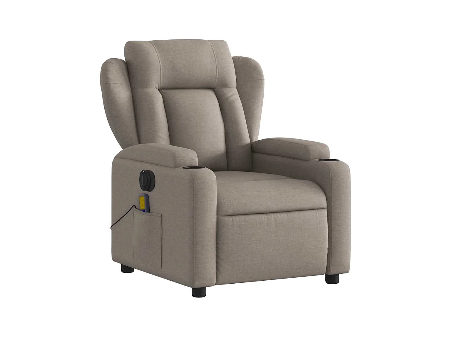 Sillón de relax | Sillón reclinable de masaje eléctrico tela gris taupe SHL5094