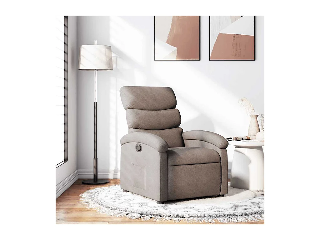 Sillón de relax | Silla | Sillón reclinable de tela gris taupe SHL8700