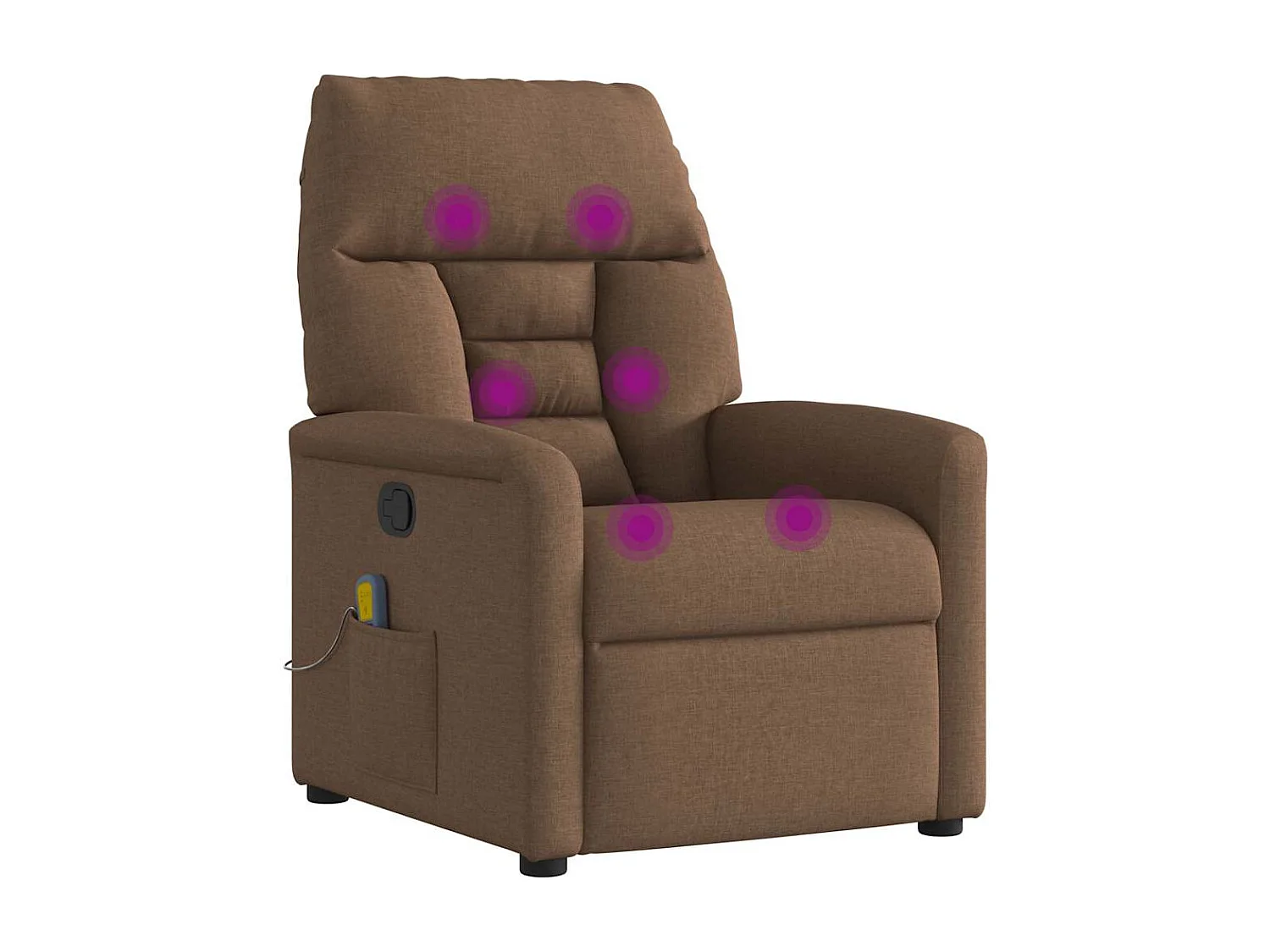 Fauteuil inclinable-Chaise de relax-Fauteuil de Massage Marron Tissu SHL2152