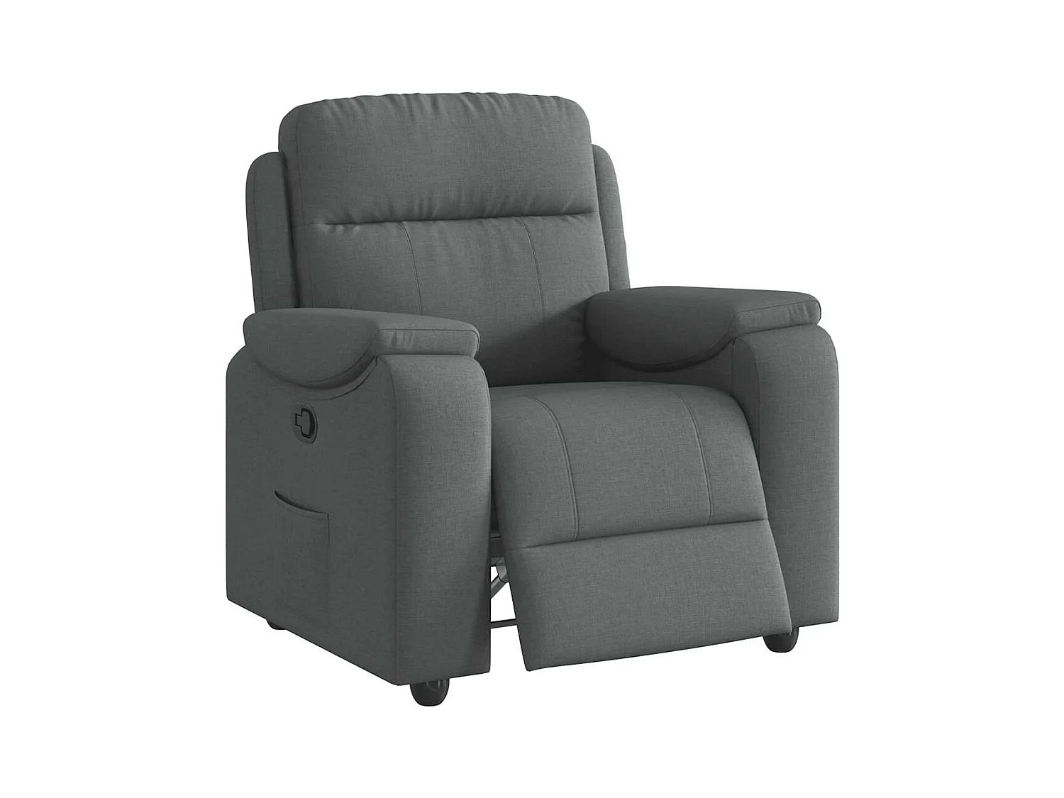 Fauteuil inclinable-Chaise de relax-Fauteuil TV Gris foncé Tissu SHL1446