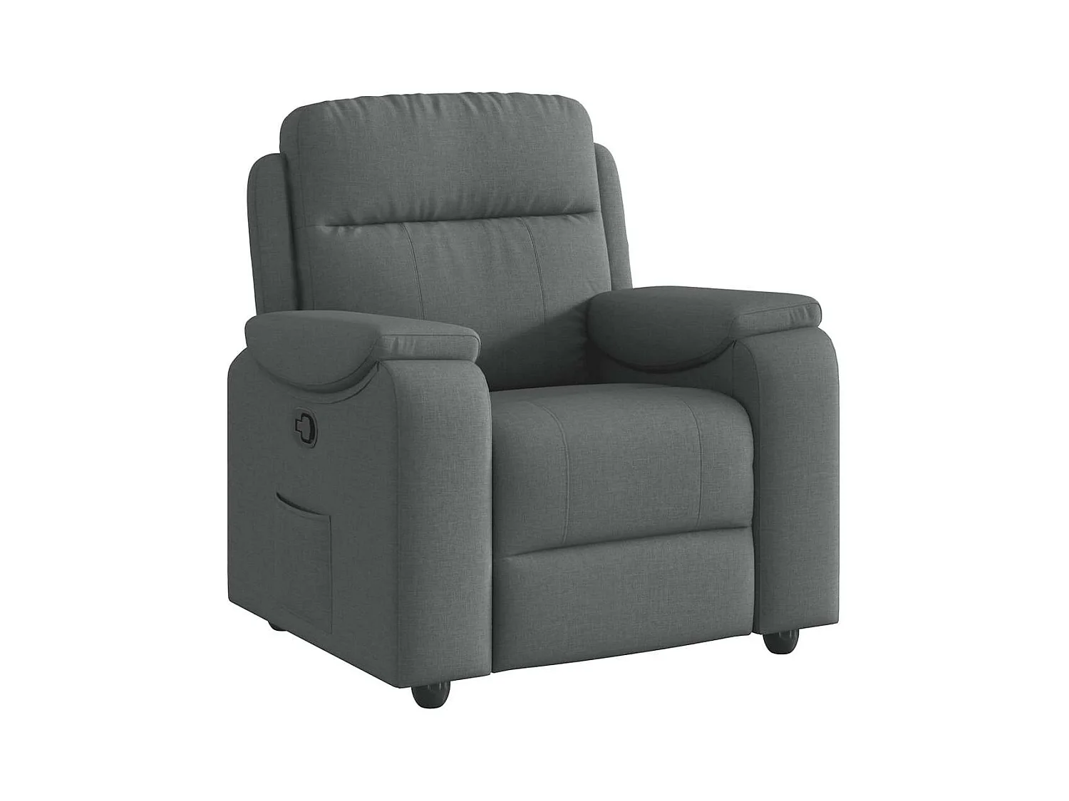 Fauteuil inclinable-Chaise de relax-Fauteuil TV Gris foncé Tissu SHL1446