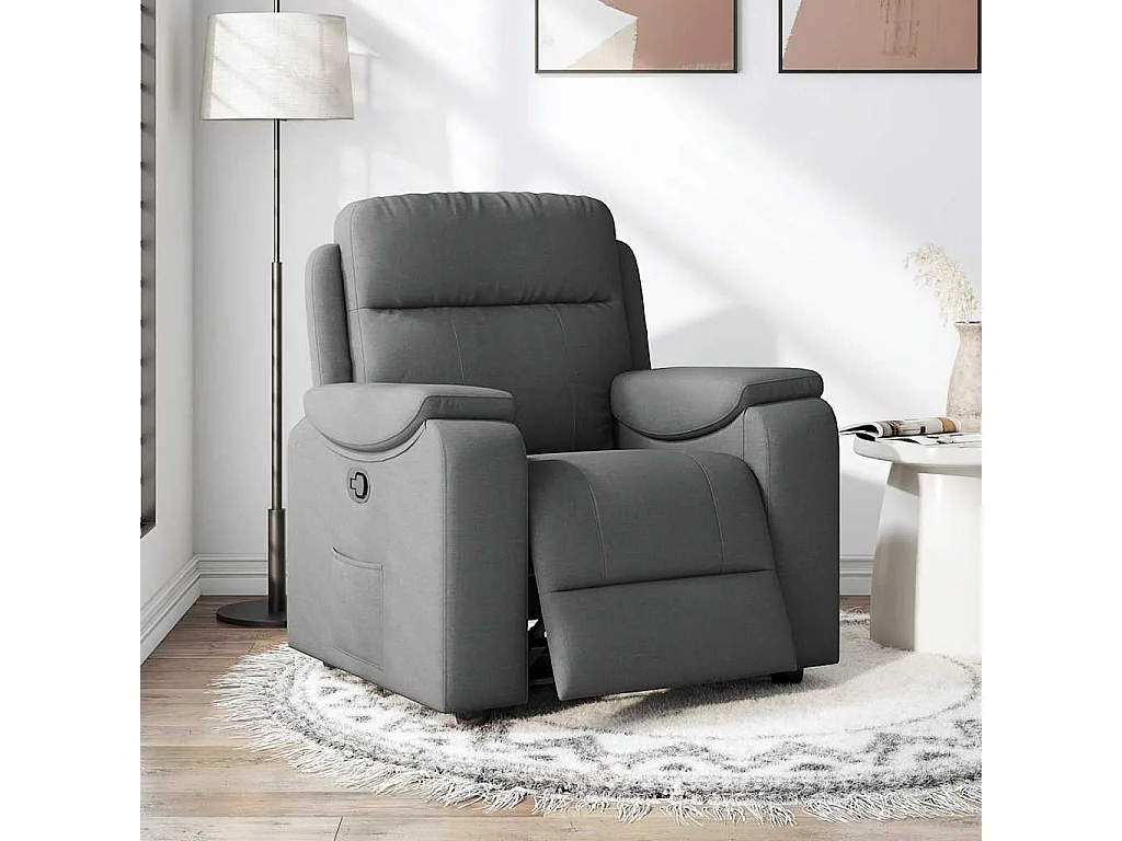 Relaxsessel | Lounge Sessel für Wohnzimmer Stoff Dunkelgrau SHL99524
