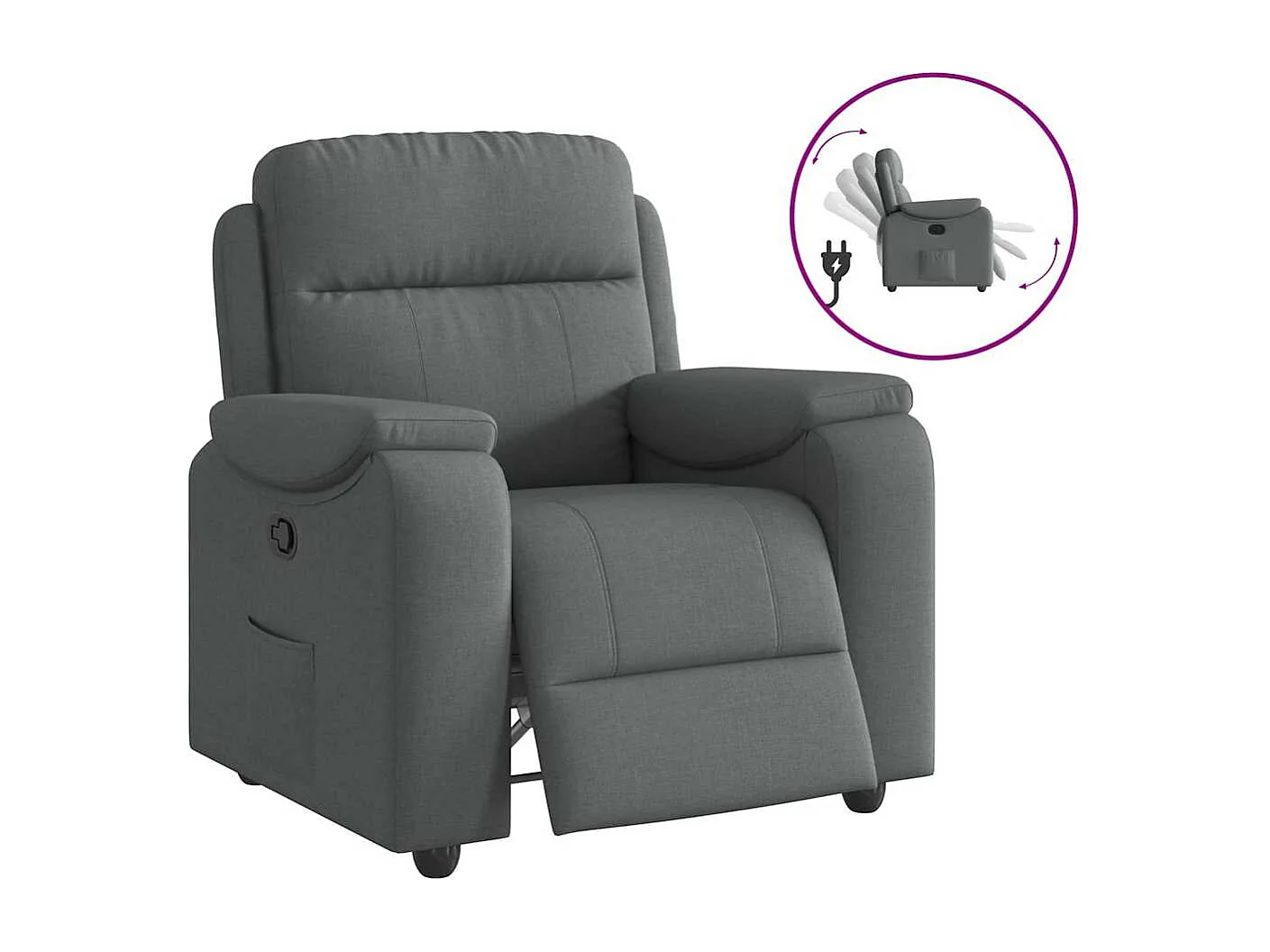 Relaxsessel | Lounge Sessel für Wohnzimmer Stoff Dunkelgrau SHL99524