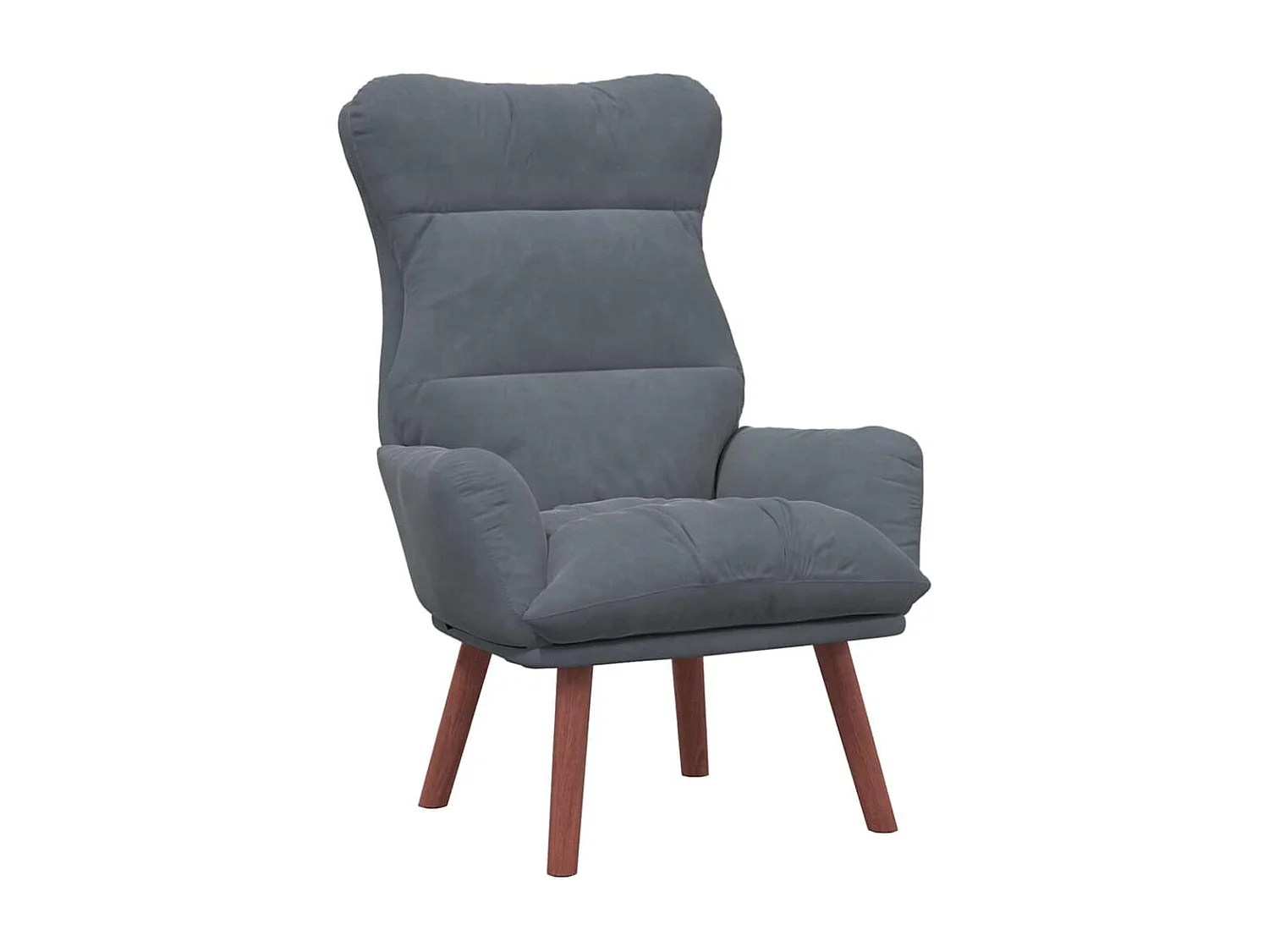 Fauteuil Salon-Chaise de relax Gris foncé 69x74x93 cm Velours SHL1699