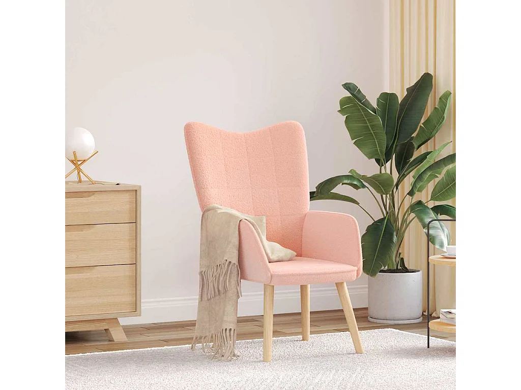 Sillón de relax | Silla Relax | Sillón de salón Rosa 62x67x95.5 cm tela SHL8849