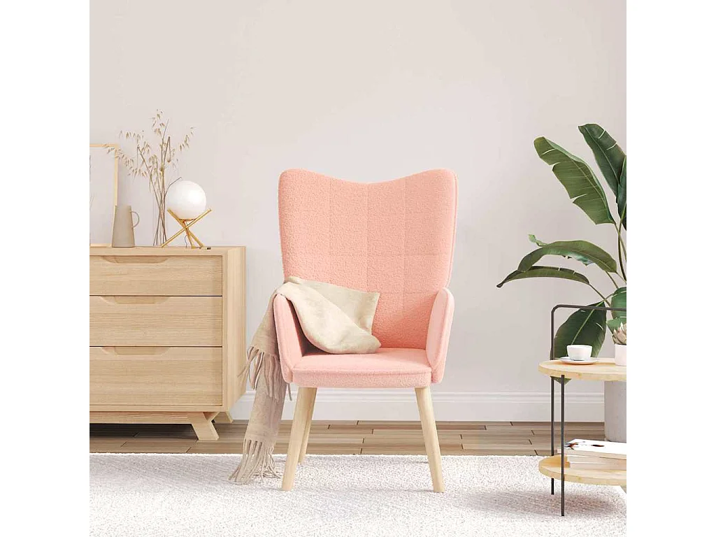 Sillón de relax | Silla Relax | Sillón de salón Rosa 62x67x95.5 cm tela SHL8849