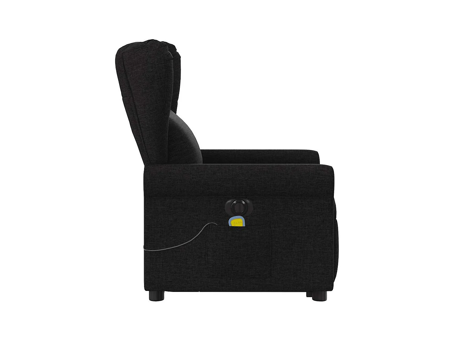 Sillón de salón | Silla | Sillón de masaje eléctrico reclinable elevable tela negro SHL3943