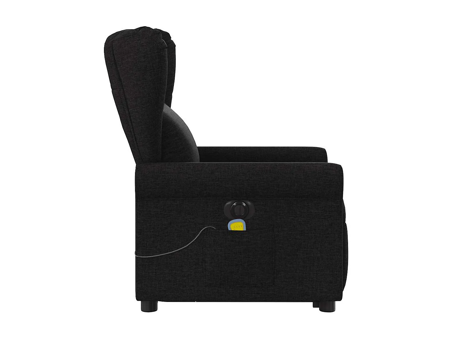 Fauteuil inclinable électrique-Chaise de relax-Fauteuil de Massage Noir Tissu SHL2560