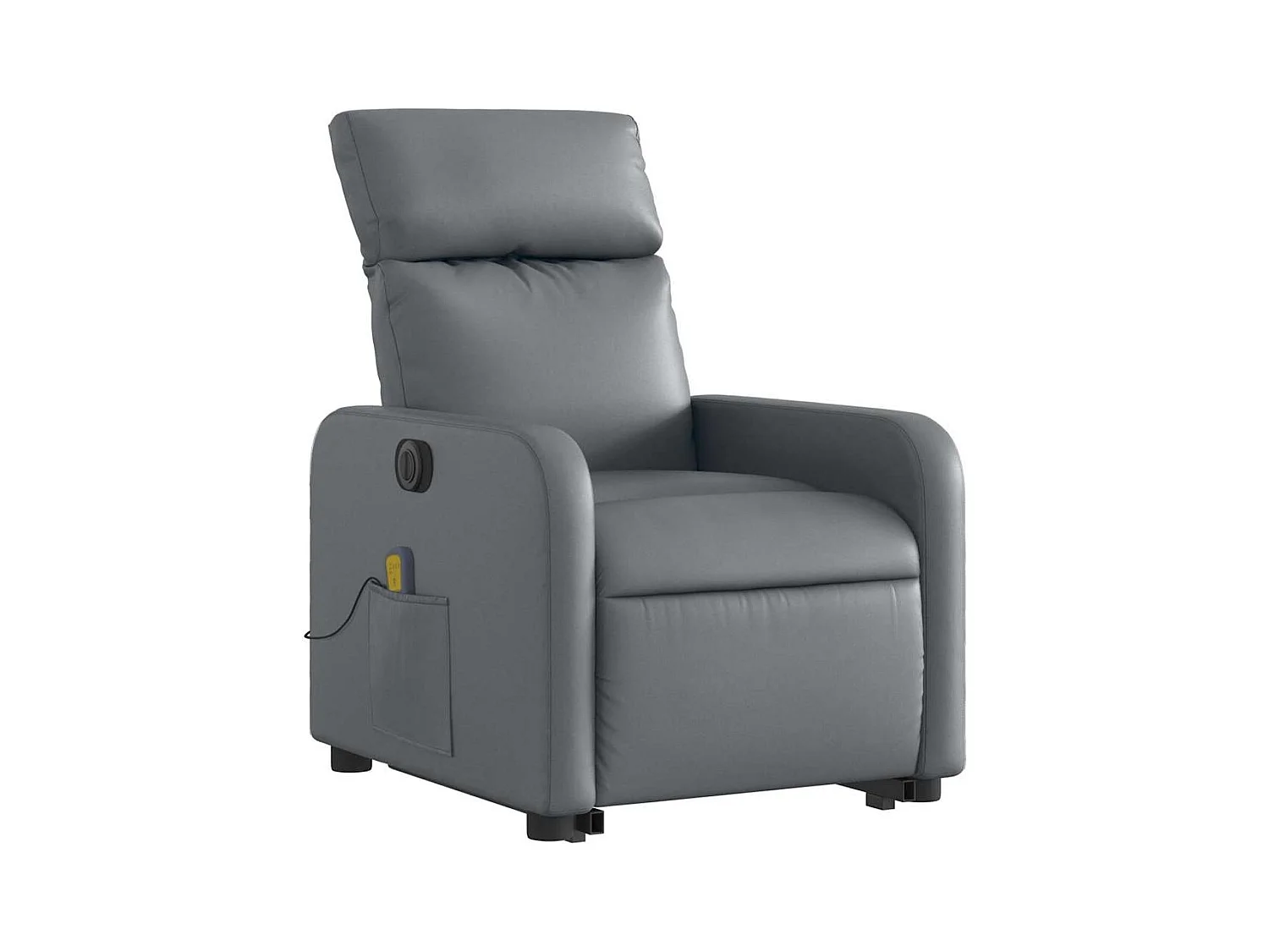 Sillón de salón | Silla | Sillón de masaje elevable eléctrico cuero sintético gris SHL7361