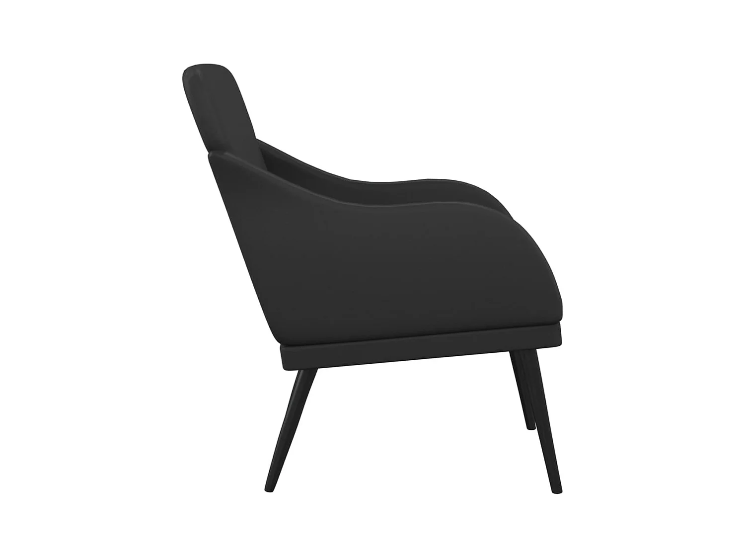 Sillón | Silla de cuero sintético negro 63x76x80 cm SHL3628